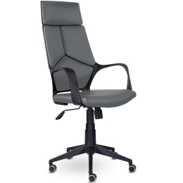 Кресло офисное IQ black plastic+серый