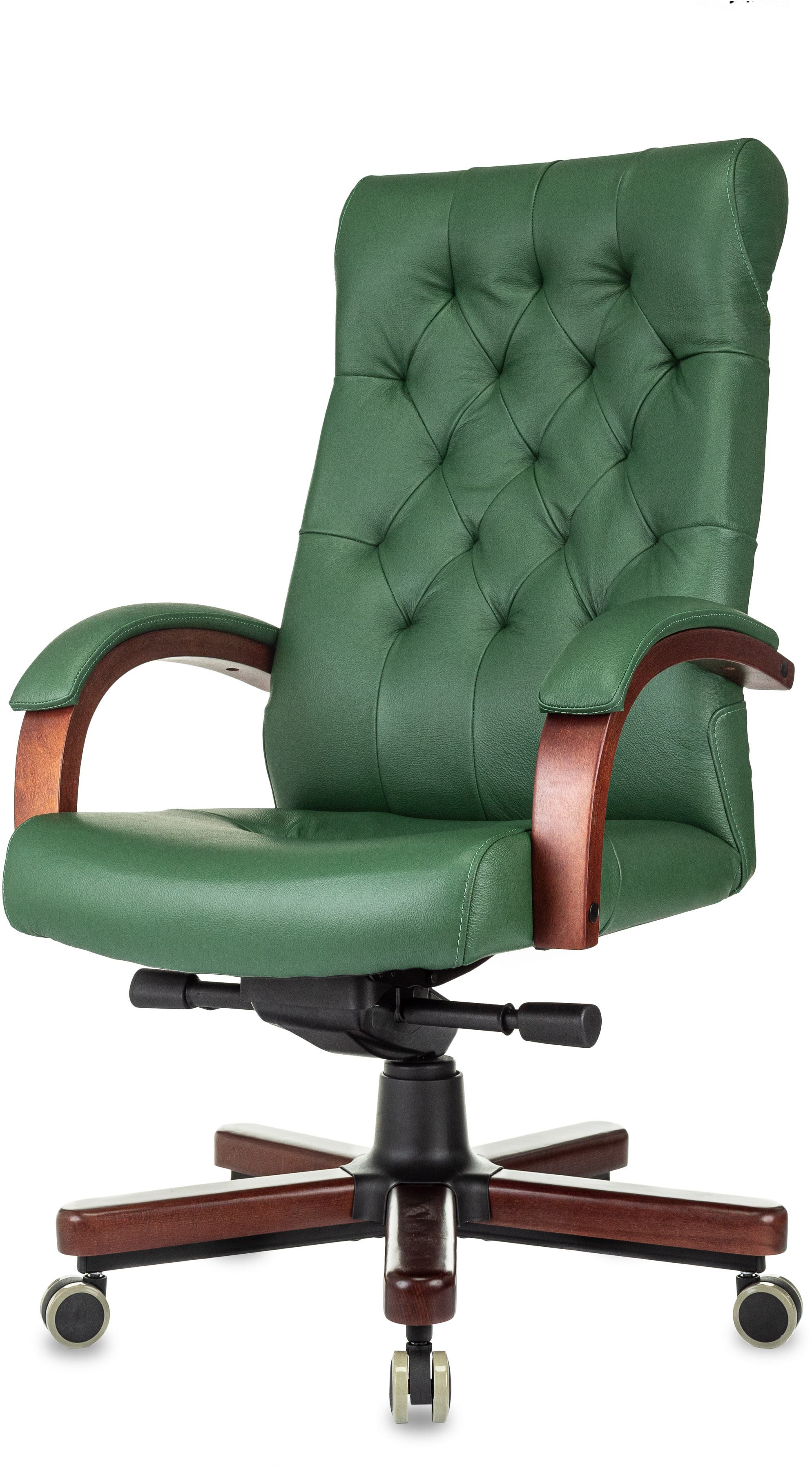 Кресло руководителя Бюрократ T-9928WALNUT/GREEN