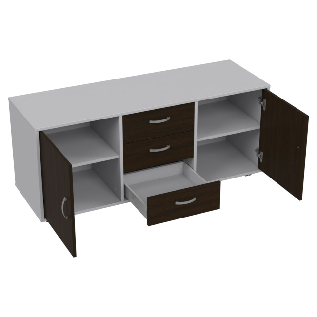 Греденция ТПР-12 цвет Серый+Венге 135/45/60 см