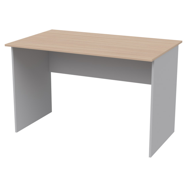 Офисный стол СТ-4 цвет Серый+Дуб Молочный 120/73/75,4 см