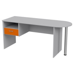 Стол с приставкой КП-1 цвет Серый+Оранж