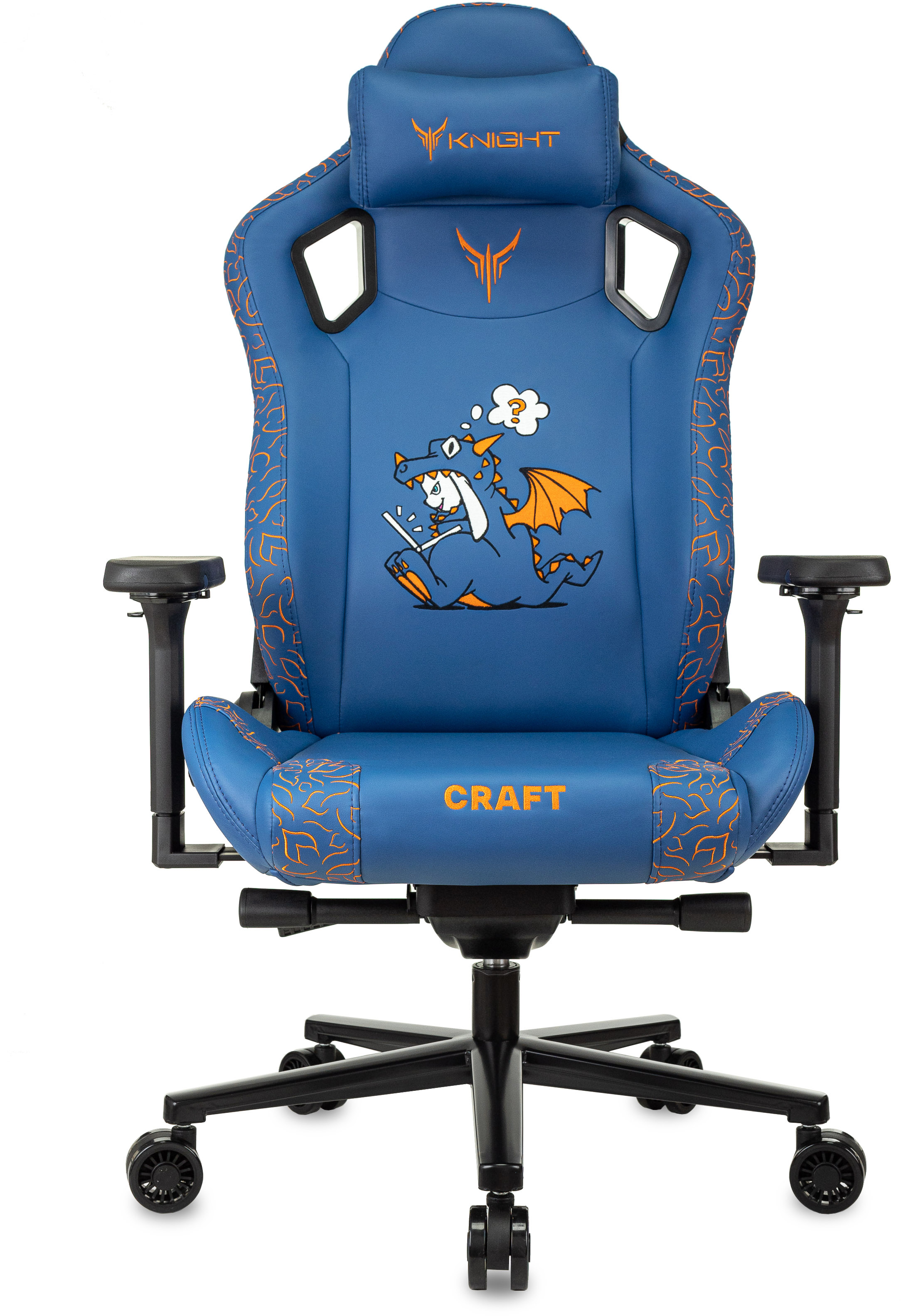 Кресло игровое Knight Craft Dragon синий