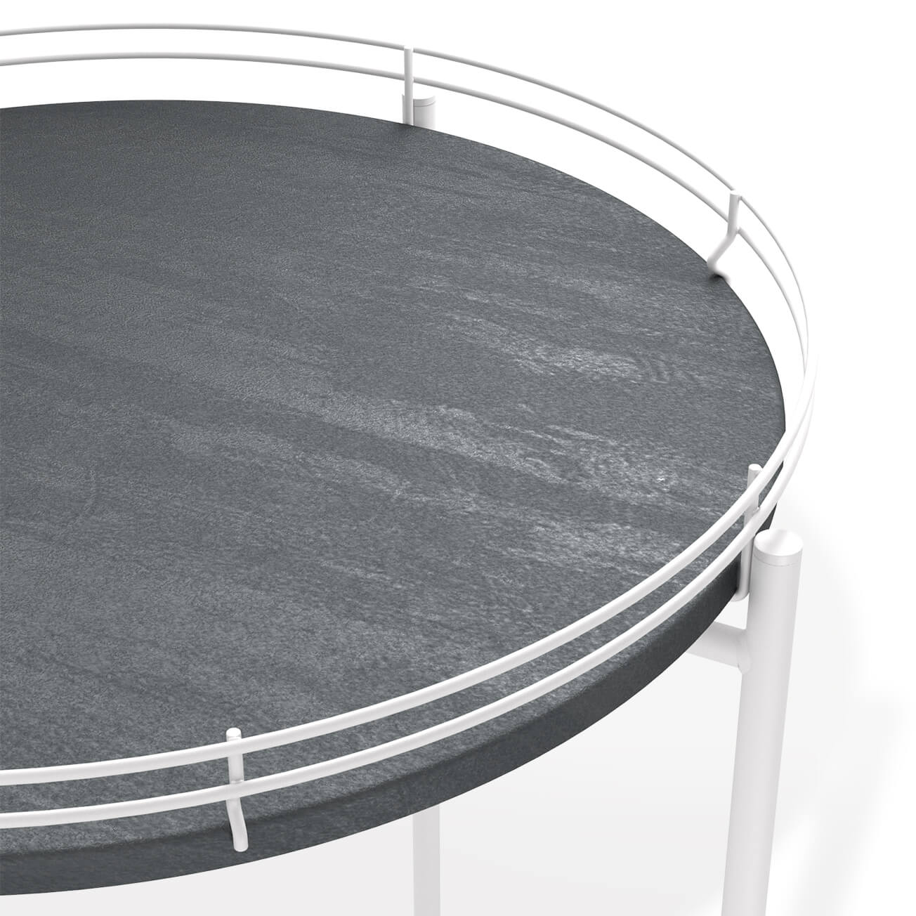 Столик журнальный SHT-CT20 каменный уголь/белый муар