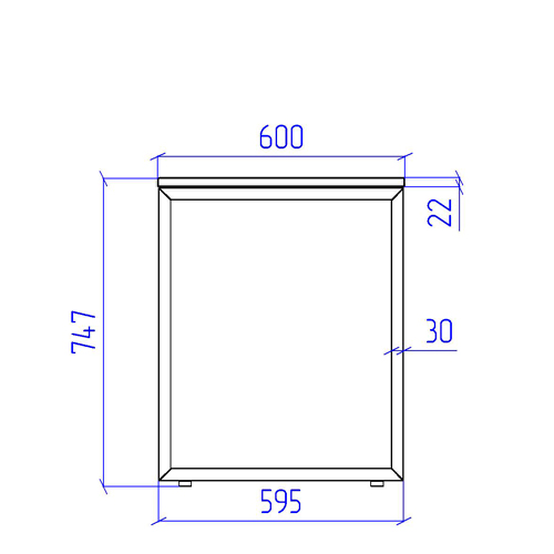 Стол на металлокаркасе СМП-47 цвет серый 120/60/74,9 см