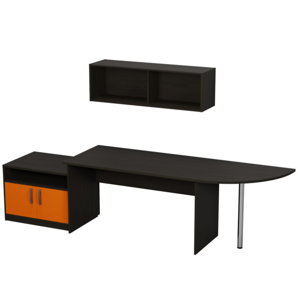 Комплект офисной мебели КП-15 цвет Венге+Оранж