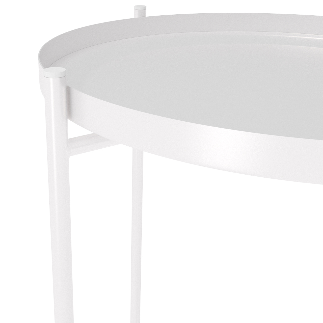 Столик журнальный SHT-CT8 белый муар