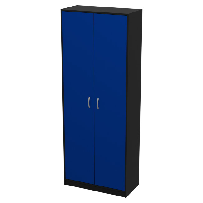 Шкаф для офиса ШБ-2 цвет Черный + Синий 77/37/200 см