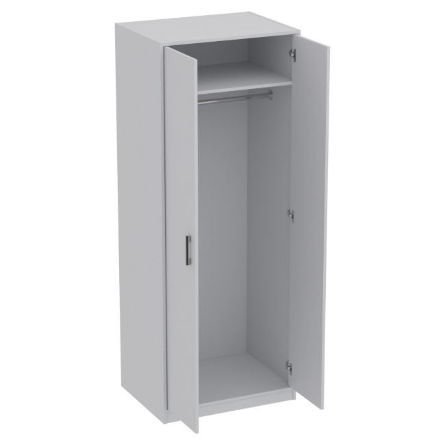 Офисный шкаф для одежды ШО-6+С-17МВ цвет Серый 77/58/200 см