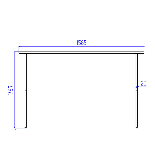 Стол на металлокаркасе СМХ-10 цвет Серый 160/73/76,7 см