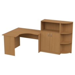 Комплект офисной мебели КП-10 цвет Бук Бавария