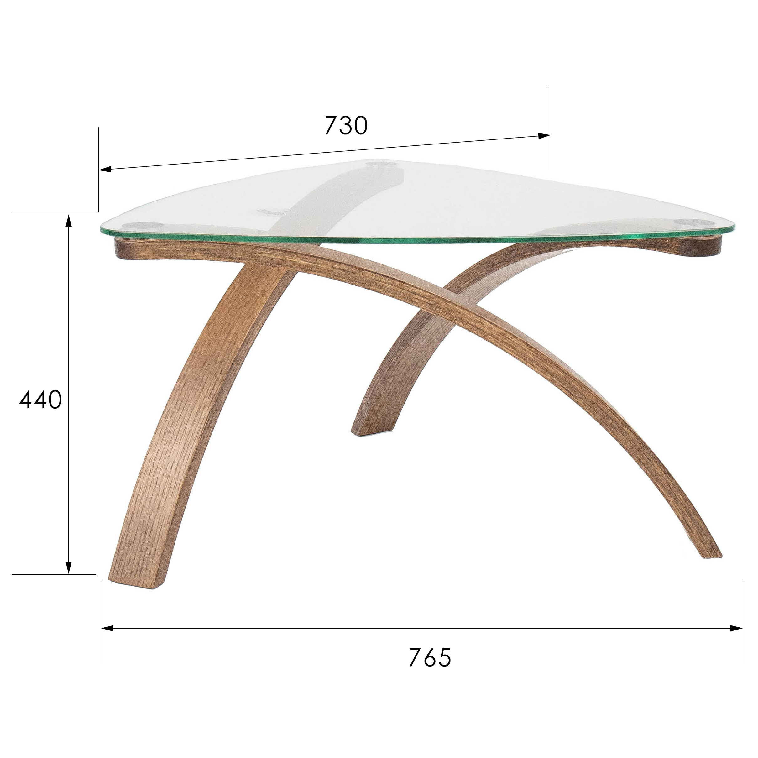 Стол журнальный Гурон 3 орех американский