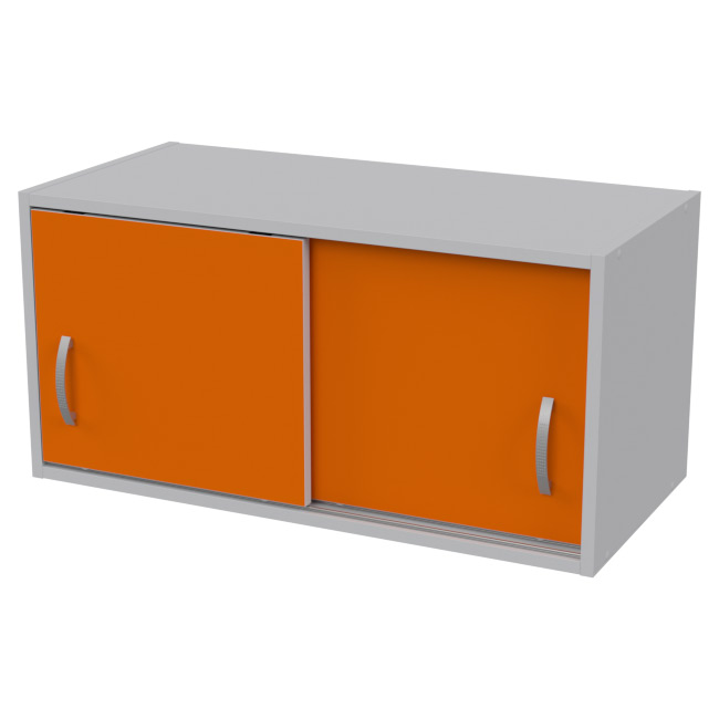 Антресоль АН-02 цвет Серый+Оранж 77/37/38 см