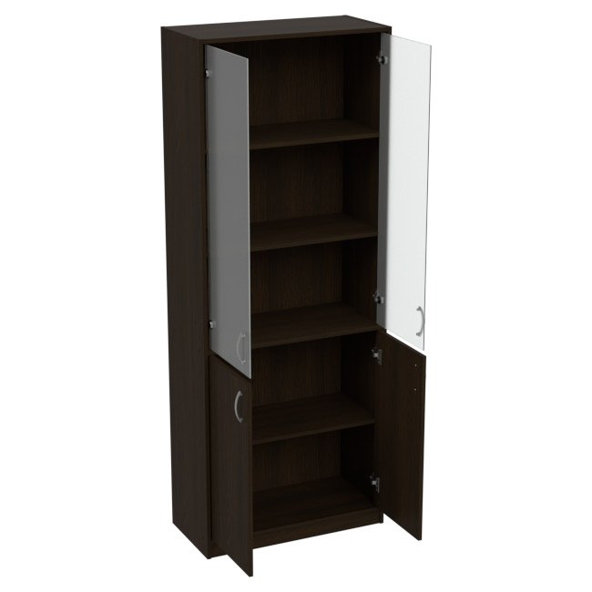 Офисный шкаф ШБ-3+А-5 матовый цвет Венге 77/37/200 см