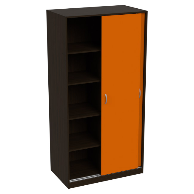 Шкаф для документов ШК-3 Цвет Венге+Оранж 100/58/200 см