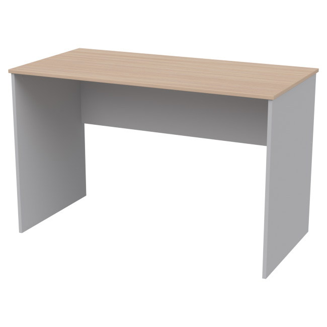 Офисный стол СТ-3 цвет Серый+Дуб Молочный 120/60/75,4 см