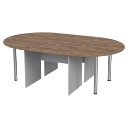 Стол для переговоров составной 236/146/76 цвет Серый+Дуб Крафт