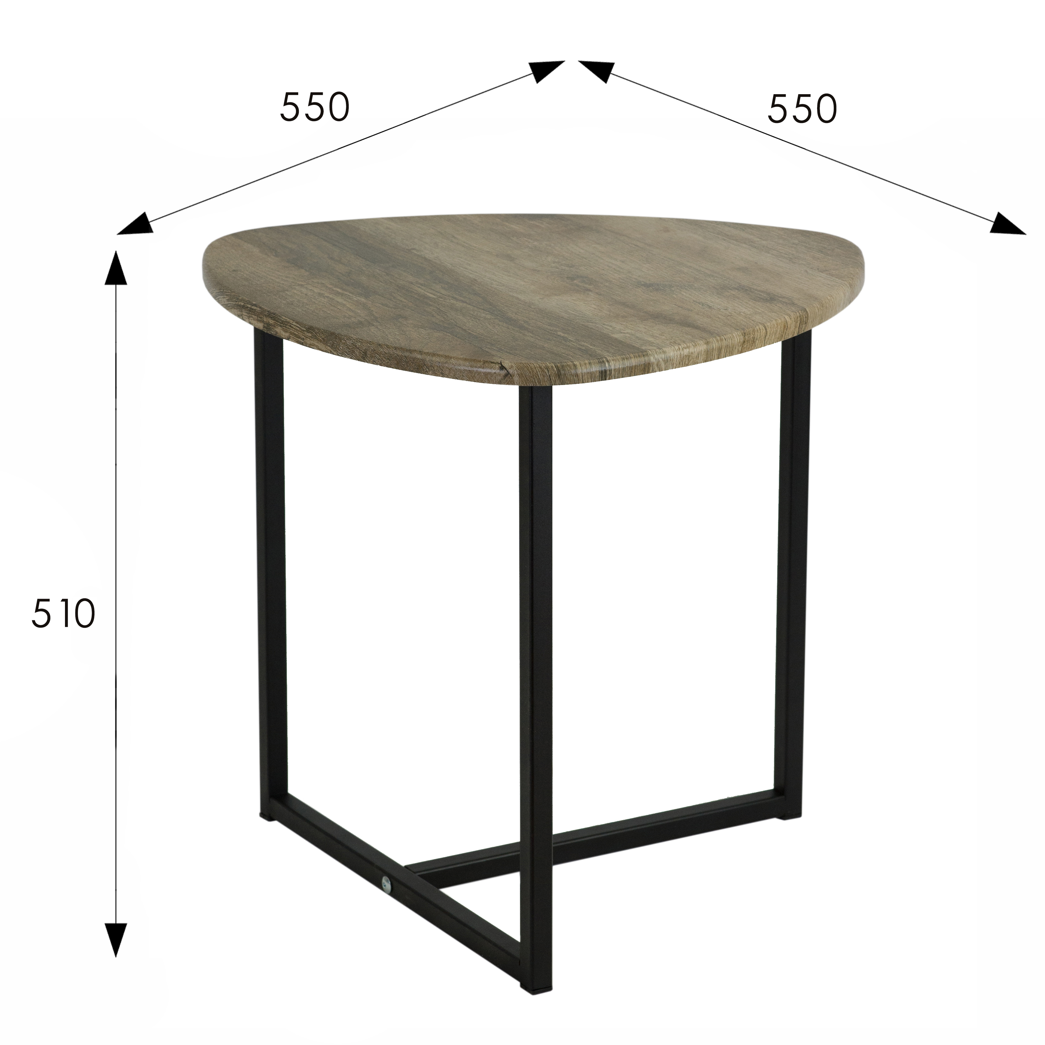 Стол журнальный BeautyStyle 11 дуб крымский состаренный/черный