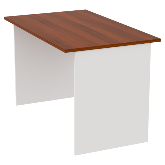 Офисный стол СТ-9 цвет белый+орех 120/73/76 см