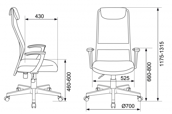 Кресло Бюрократ KB-8/DB/TW-10N