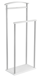 Вешалка костюмная Верис 4 металлик/белый