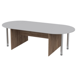 Стол для переговоров составной 260/120 цвет Дуб Крафт+Серый 260/120/76 см