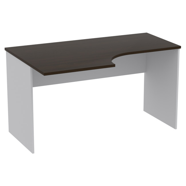 Офисный стол СТ-П цвет Серый+Венге 140/90/76 см