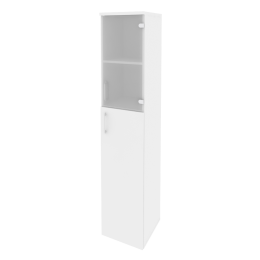 Шкаф высокий узкий правый O.SU-1.7 R Белый бриллиант 40/42/197