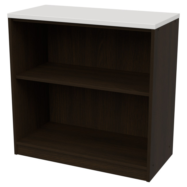 Стеллаж для офиса СБ-39 цвет Венге+Белый 77/37/76 см