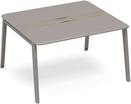 Стол для переговоров с кабель-каналом Мокко-Вяз METAL ТМ М1 154 МП/ВЛ 140/124/75,6