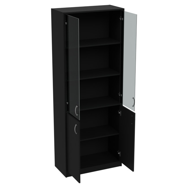Офисный шкаф ШБ-3+А5 графит цвет Чёрный 77/37/200 см
