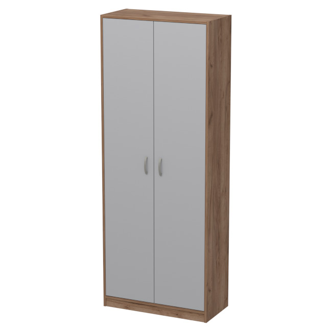 Офисный шкаф для одежды ШО-52 цвет Дуб Крафт+Серый 77/37/200 см