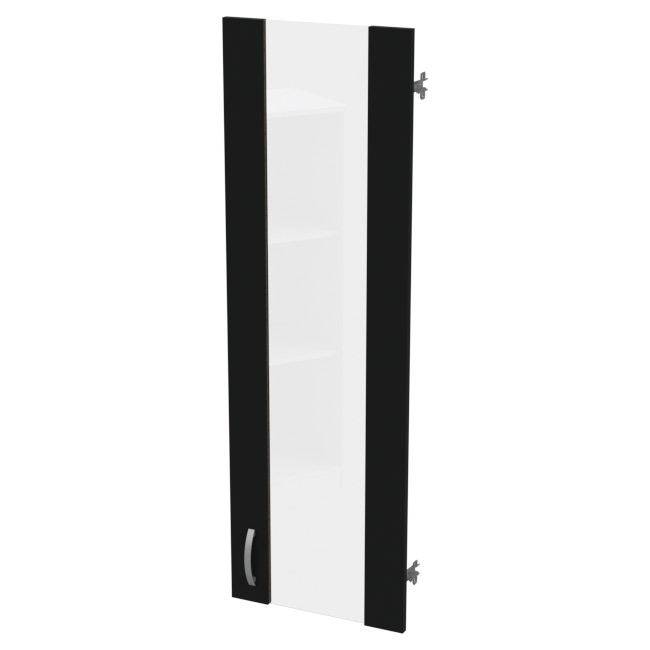 Дверь в рамке ДВ-62 Черный стекло прозрачное 36,5/1,6/113,1