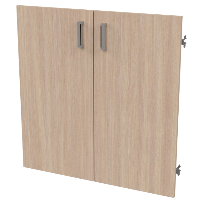 Двери низкие ДВ-45+С-19 Дуб молочный 73/1,6/74,8