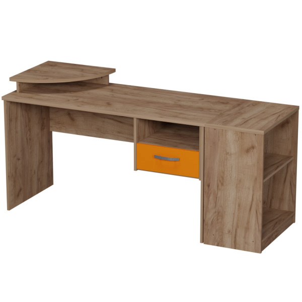 Комплект офисной мебели КП-16 цвет Дуб Крафт+Оранж