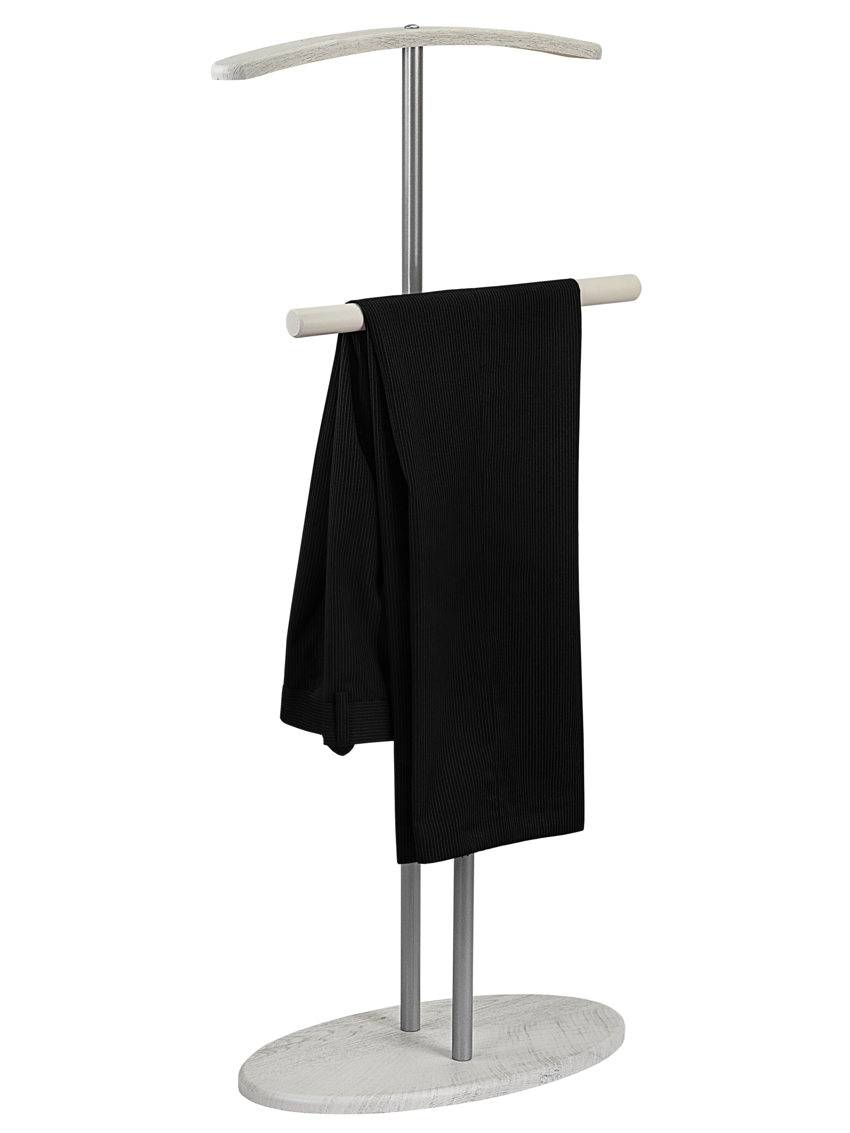 Вешалка костюмная Дэви 2 металлик/дуб дымчатый