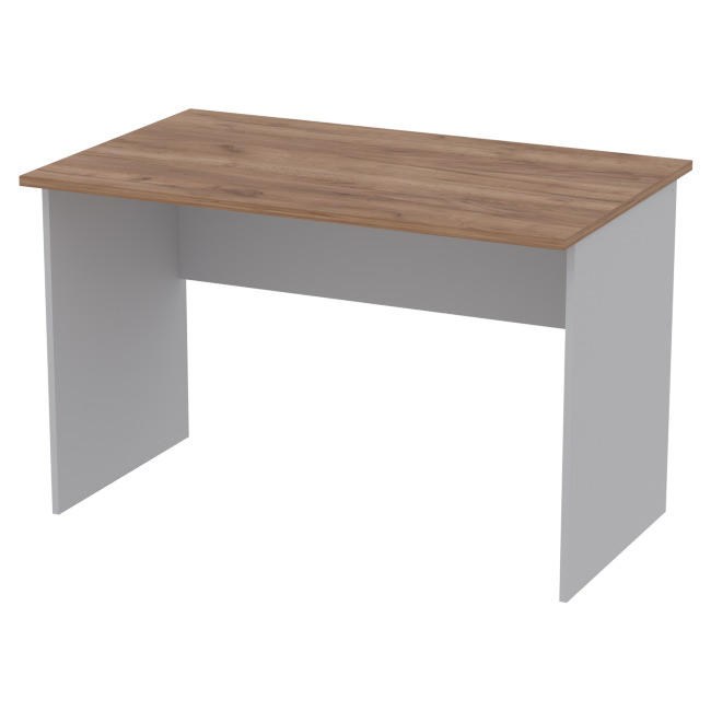 Офисный стол СТ-9 цвет серый + крафт 120/73/76 см