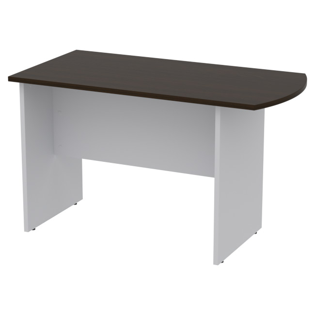 Стол руководителя приставной СПР-12 цвет Серый+Венге 120/60/73 см