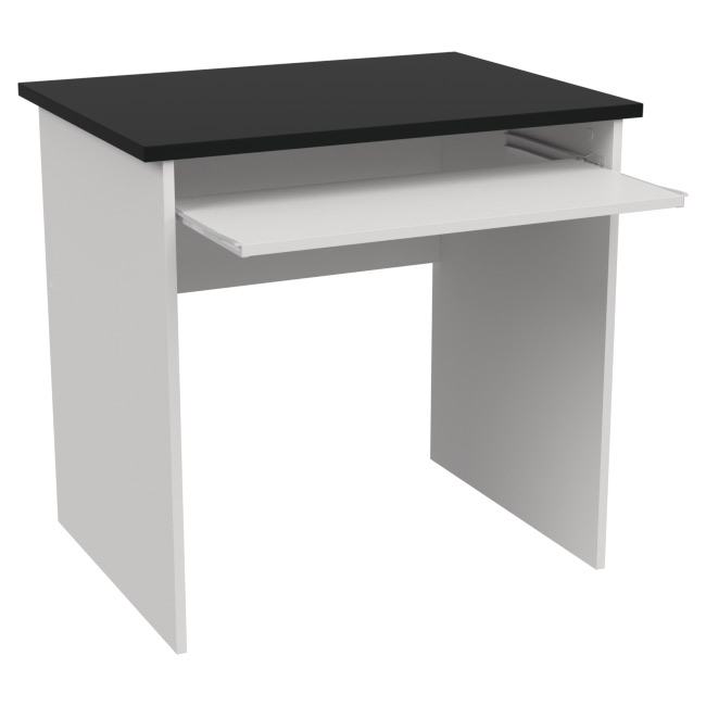 Компьютерный стол СК-27 цвет Белый+Черный 80/60/76 см