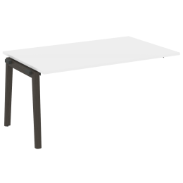 Проходной наборный элемент переговорного стола OW.NPRG-4 Белый бриллиант/Дуб темный 158/98/75