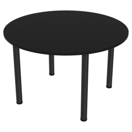 Круглый стол для переговоров СХК-13 цвет Черный опора черная 120/120/74