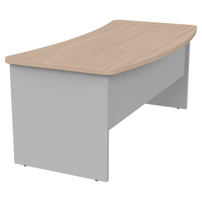 Стол руководителя РК-18 цвет Серый+Дуб Молочный 180/90/76 см