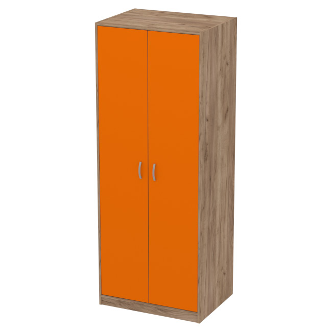 Шкаф для одежды ШО-6 цвет Дуб Крафт+Оранж 77/58/200 см