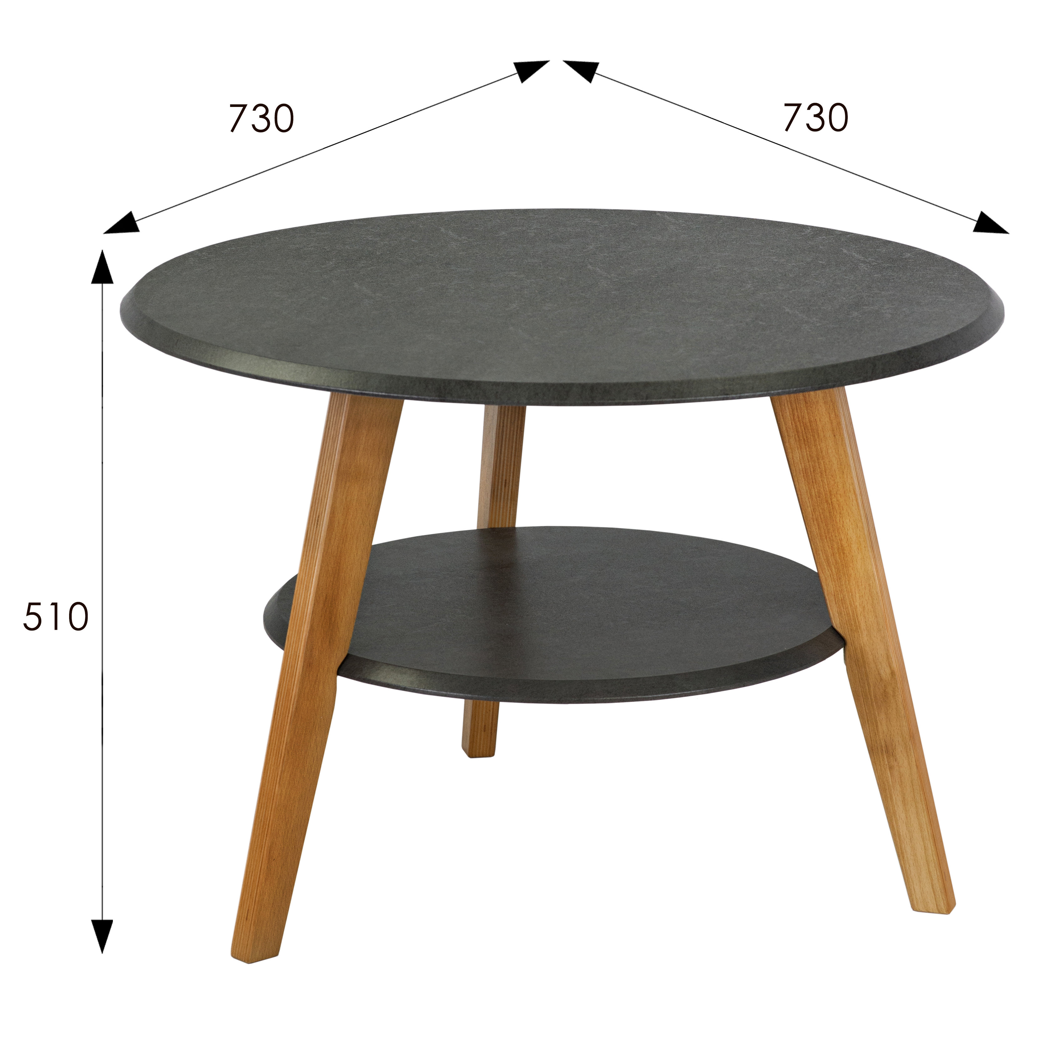 Стол журнальный BeautyStyle 17 серый бетон/бук