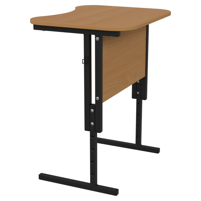 Парта школьная одноместная ЭРГО цвет Бук Бавария ПЭ-1 60/50/51-75 см