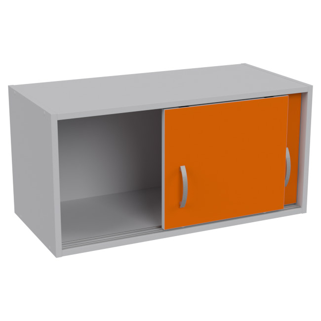 Антресоль АН-02 цвет Серый+Оранж 77/37/38 см