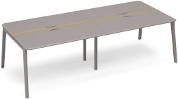 Стол для переговоров с кабель-каналом Мокко-Вяз METAL ТМ М1 154-2 МП/ВЛ 280/124/75,6