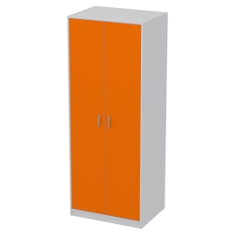 Шкаф для одежды ШО-6 цвет Серый+Оранж 77/58/200 см