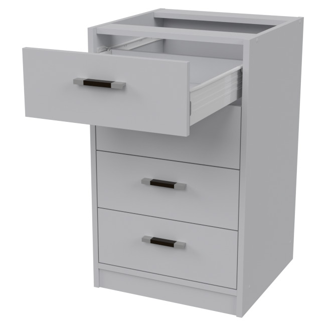 Офисная приставная тумба ТС-27+С-28МВ цвет Серый 45/44/74 см