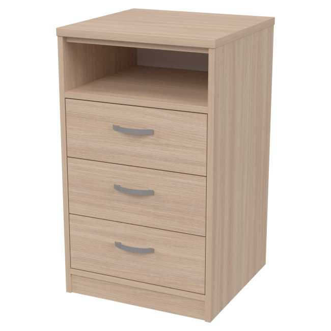 Офисная приставная тумба ТСС-27-4+С46 цвет Дуб Молочный 45/44/76 см