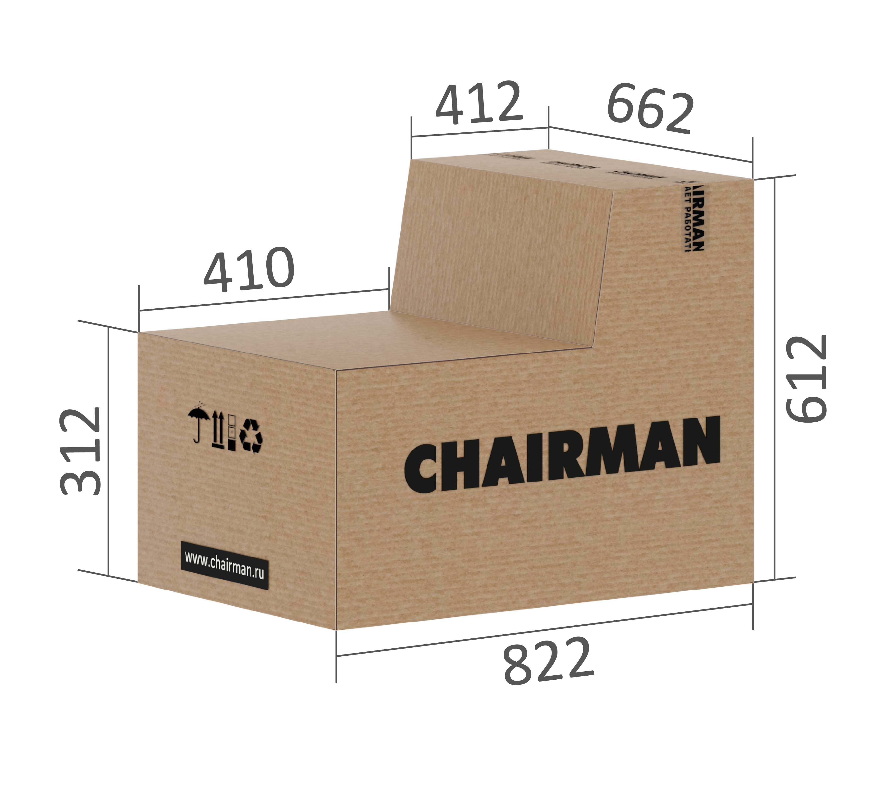 Офисное кресло для руководителя CHAIRMAN 750 Бежевый
